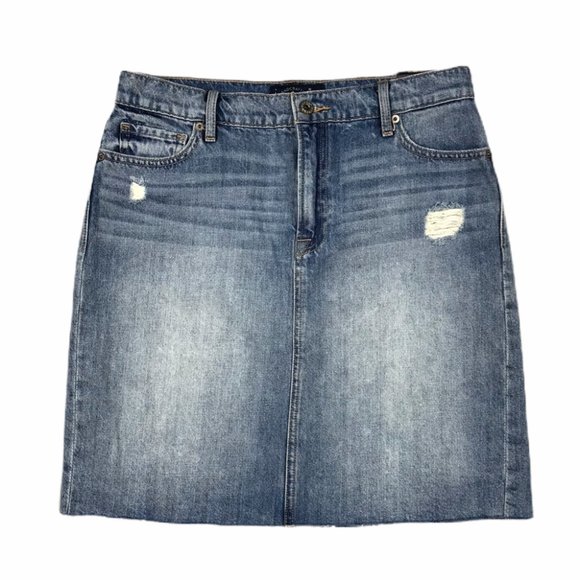 # LUCKY BRAND  Raw Hem Denim Jean Skirt 10/30 - Picture 1 of 8